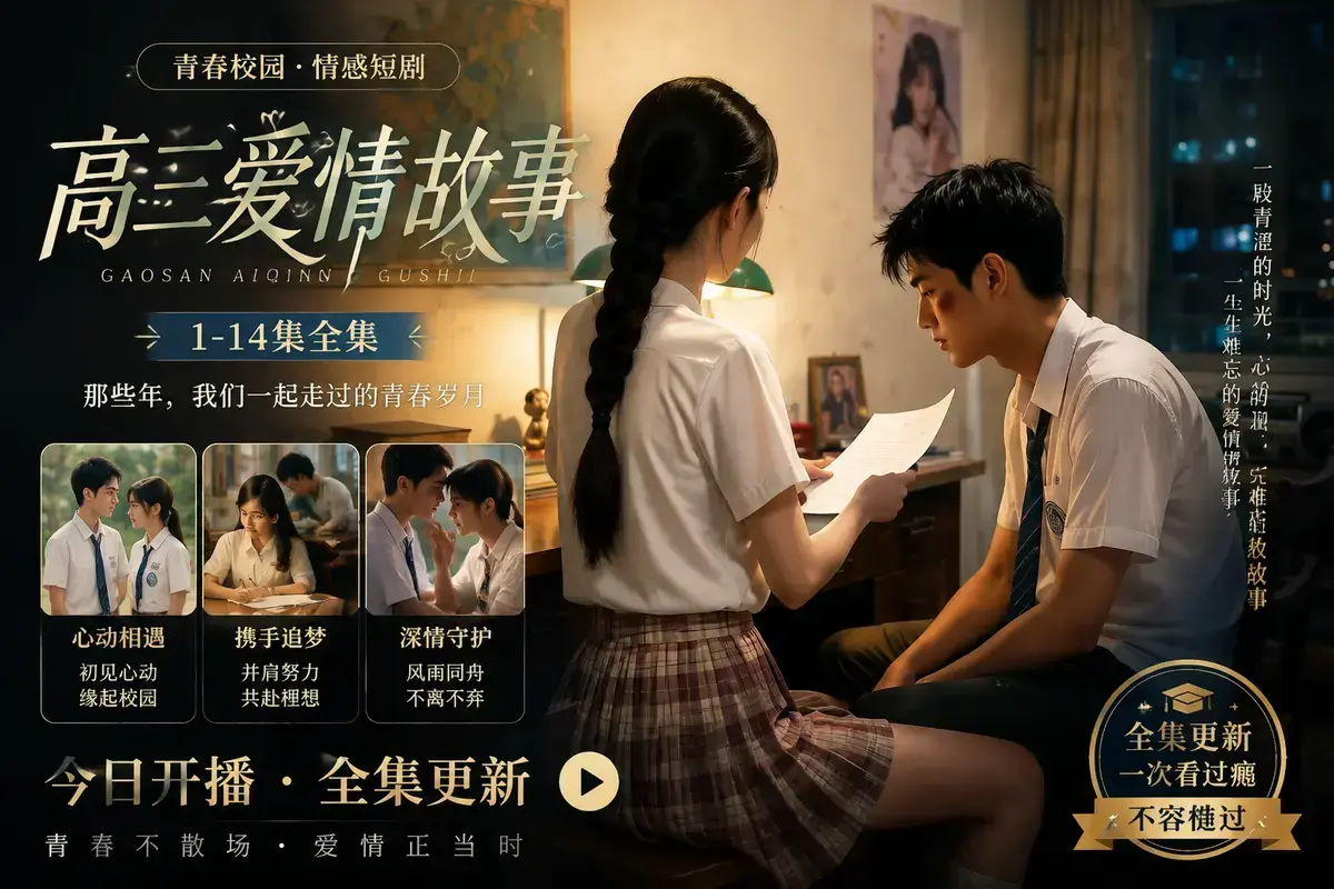 《AI 短剧高三爱情故事》中字无删减版全集资源分享 - 高清完整版在线观看 - 林澈苏晚晴校园恋曲初见心动到毕业告白 - 高三爱情故事流畅播放